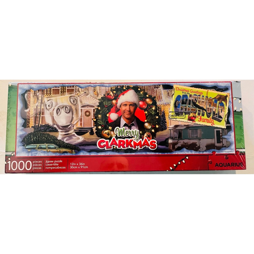 New & Sealed AQUARIUS Christmas Vacation 1000pc Slim Jigsaw Puzzle Panoramic